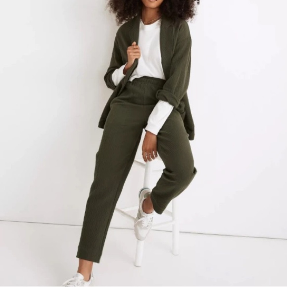Madewell Diamond Jacquard Blazer and Pull on Pants